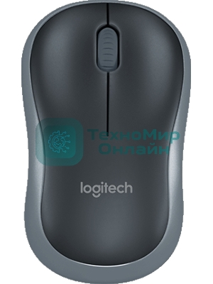 Мышь беспроводная Logitech M185 серый/черный, 1000 dpi, радиоканал, USB, кнопки - 3