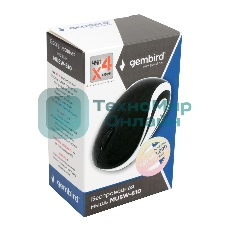 Мышь беспроводная Gembird MUSW-610 черный, 1200 dpi, радиоканал, USB, кнопки - 3
