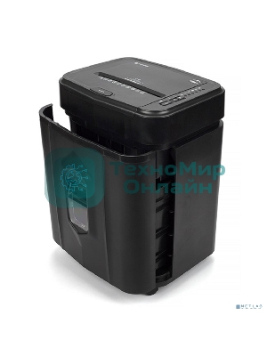 Шредер Heleos АП23-4 черный с автоподачей (секр.P-4) фрагменты 145лист. 23лтр. скрепки скобы пл.карты