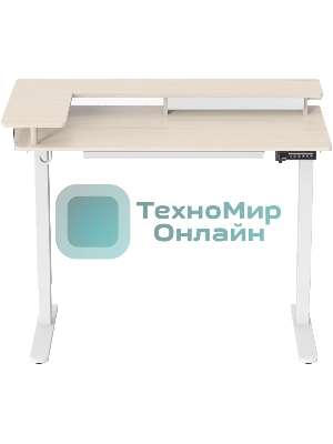 Стол для компьютера Cactus CS-EDL-DWT столешница ДСП светлый дуб каркас белый 120x71x60см