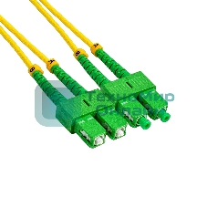 Патч-корд волоконно-оптический ExeGate FC-D-9-SC/APC-SC/APC-20M-LSZH (Шнур ВО SM 9/125 (OS2/G.652.D), SC/APC-SC/APC, Duplex, LSZH, 20м)