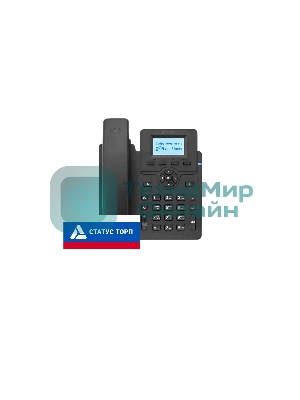 IP-телефон Flat-Phone C10: 2 SIP-аккаунта, 2 порта 10/100BASE-T (RJ-45), ЖК-дисплей, PoE, адаптер питания 220В, ТОРП