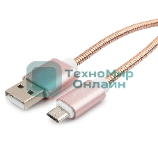 Кабель USB2.0 Cablexpert CC-G-mUSB02Cu-1.8M, AM/microB, серия Gold, длина 1.8м, золото, блистер