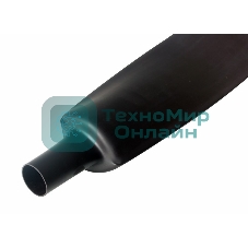 Термоусаживаемая трубка Rexant 60,0/30,0 мм, черная, упаковка 10 шт. по 1 м