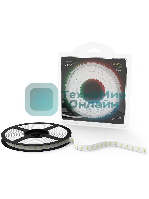 Лента светодиодная Gauss 312000414 LED 5050/60-SMD 14.4W 12V DC RGB блистер 5м