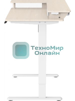 Стол для компьютера Cactus CS-EDL-DWT столешница ДСП светлый дуб каркас белый 120x71x60см