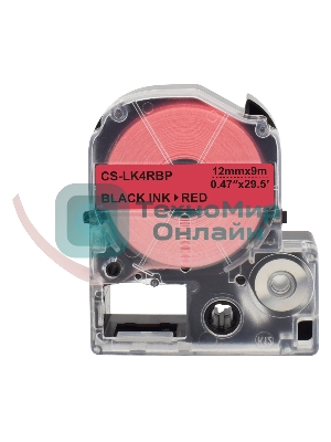 Картридж ленточный Cactus CS-LK4RBP черный для Epson LW300/LW400/LW700/LW600P/LW1000P/K400/Z700/Z900