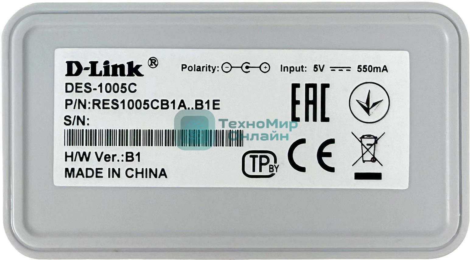 Коммутатор D-Link DES-1005C Unmanaged Switch 5x100Base-TX, plastic case