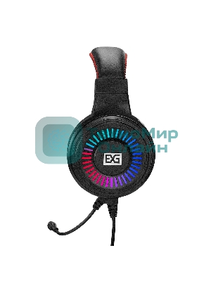 Гарнитура ExeGate Gaming HS-520G чёрный, проводная, 2 x mini jack 3.5 мм + USB, подсветка, регулятор громкости