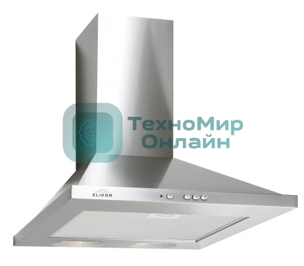 Вытяжка каминная Elikor Оптима 50Н-400-К3Л нержавеющая сталь, 50 см, 400 куб. м/ч, 55 дБ