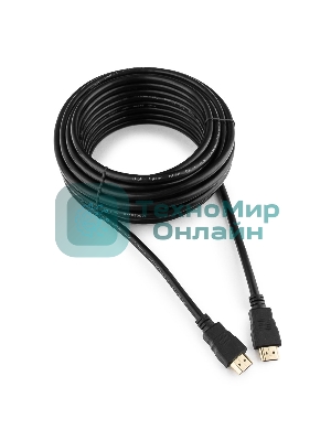 Кабель Cablexpert HDMI CC-HDMI4-10M, 19M/19M, v2.0, медь, позол.разъемы, экран, 10м, черный, пакет