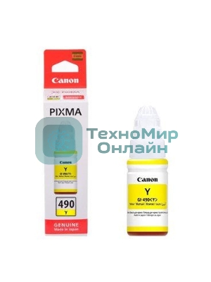 Чернила Canon GI-490Y 0666C001 желтый для Canon Pixma G1400/2400/3400 (70мл)