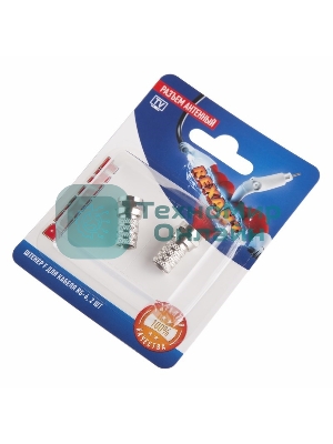 Разъем антенный на кабель Rexant штекер F для кабеля RG-6, (2 шт.)