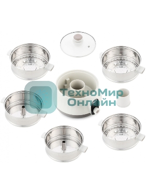 Пароварка электрическая Kitfort КТ-2035 600 Вт. Количество уровней: 5. Таймер приготовления: до 60 минут.