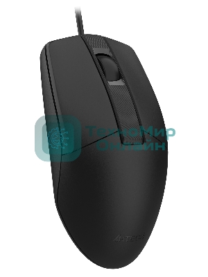 Мышь проводная A4Tech OP-330 черный, 1200 dpi, USB, кнопки - 3