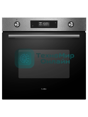 Духовой шкаф встраиваемый полноразмерный Evelux EO 650 PX, 60 см, 9 режимов, 70л, нержавеющая сталь