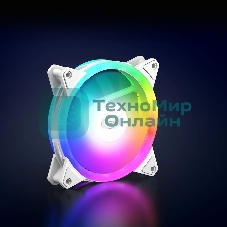 Вентилятор для корпуса PCCooler F3 T120 ARGb белый, 120 мм, 1800 об/мин, 21.6 дБ, 4 pin