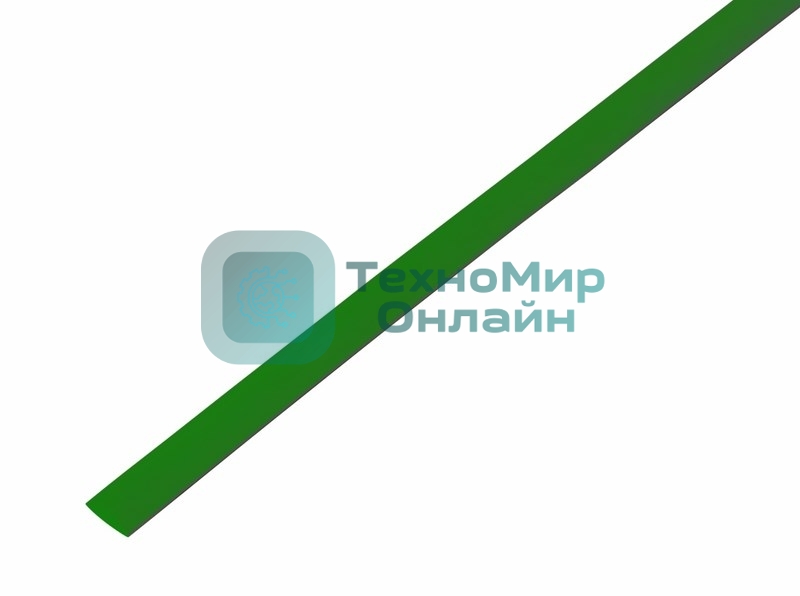Термоусаживаемая трубка Rexant 6,0/3,0 мм, зеленая, упаковка 50 шт. по 1 м