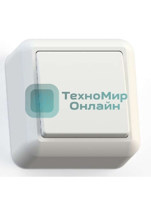 Выключатель Кунцево-Электро 1-кл. ОП Оптима 10А IP20 А110-377 с монтажной пластиной белый