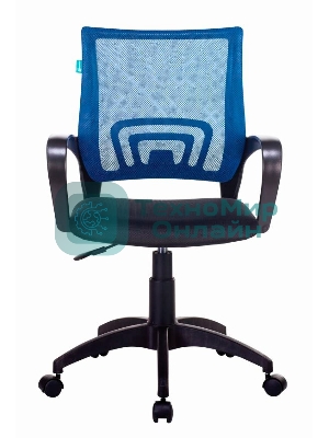 Кресло Бюрократ CH-695NLT синий/черный, сетка/ткань, 120 кг, механизм качания