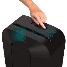 Шредер Fellowes PowerShred LX50 черный (секр.P-4)/перекрестный/9лист./17лтр./скрепки/скобы/пл.карты