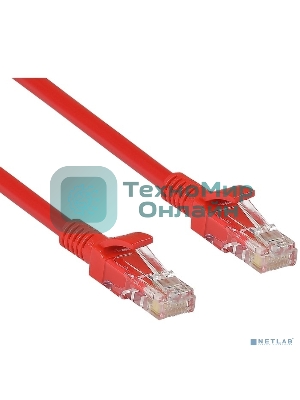 Патч-корд UTP cat.5e, 2м ExeGate красный