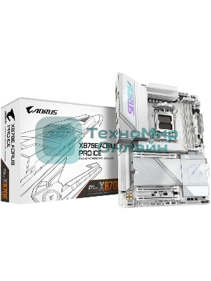 Материнская плата Gigabyte X870E AORUS PRO ICE, AM5, AMD X870E, 4xDDR5, 4xSATA, 4xM.2, 1xPCI-E 5.0 x16, 1xPCI-E 4.0 x4, 1xPCI-E 3.0 x4, 1xHDMI, 2xUSB-C, 1x 2.5Gb LAN, 2xUSB-A 3.2 Gen 2, 3xUSB-A 3.2 Gen 1, 2xUSB-A 2.0, 2x3.5 мм, TOSLINK, 7.1, 2xUSB4, 4xUSB-A 3.2 Gen 1, ATX