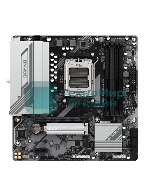 Материнская плата Gigabyte B650M GAMING PLUS WIFI, AM5, AMD B650, 4xDDR5, 4xSATA, 2xM.2, 1xPCIe 4.0 x16, 1xPCIe 3.0 x1, 2xDP, 1xHDMI, 1x2.5Gb LAN, Wi-Fi 6E, Bluetooth 5.3, 1xUSB-C 5Gbps, 5xUSB-A 5Gbps, 6xUSB-A 2.0, 3x3.5 мм, 7.1, mATX