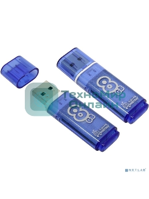 Флешка USB Smartbuy Glossy series Blue (SB8GbGS-B), 8 Gb, USB Type-A 2.0, R/W 25/15, синий