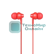 Проводные наушники Hoco M14 красный, внутриканальные, Jack 3.5 мм