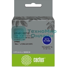 Картридж ленточный Cactus CS-D1-53713 24мм, черный шрифт, белый фон, 7м для DYMO Rhino Pro 6000, LM 500TS