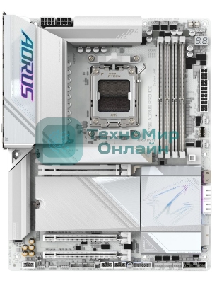 Материнская плата Gigabyte X870E AORUS PRO ICE, AM5, AMD X870E, 4xDDR5, 4xSATA, 4xM.2, 1xPCI-E 5.0 x16, 1xPCI-E 4.0 x4, 1xPCI-E 3.0 x4, 1xHDMI, 2xUSB-C, 1x 2.5Gb LAN, 2xUSB-A 3.2 Gen 2, 3xUSB-A 3.2 Gen 1, 2xUSB-A 2.0, 2x3.5 мм, TOSLINK, 7.1, 2xUSB4, 4xUSB-A 3.2 Gen 1, ATX