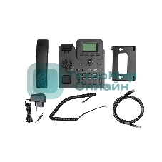 IP-телефон Flat-Phone C10: 2 SIP-аккаунта, 2 порта 10/100BASE-T (RJ-45), ЖК-дисплей, PoE, адаптер питания 220В, ТОРП