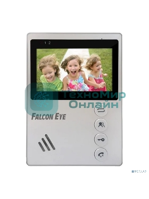 Видеодомофон Falcon Eye VISTA цветной, подключение 2-х вызывных панелей, без трубки (Hands Free), управление электрозамком, цвет корпуса: белый, нап