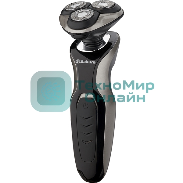Электробритва Sakura SA-5421BS 3гол 2триммера сух.бритье аккум