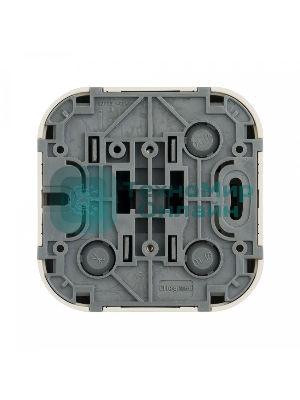 Выключатель 10A 1-клав., сл. кость Quteo