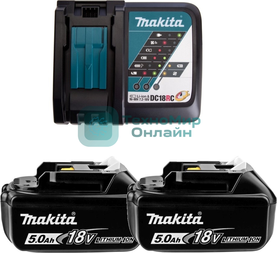 Батарея аккумуляторная Makita BL1016 18В 5А·ч Li-Ion (З/У в компл.) (191L74-5)
