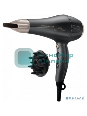 Фен Rowenta CV7827F0 черный/серебристый, 2100 Вт