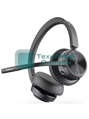 Гарнитура Plantronics Voyager 4320 UC чёрный, беспроводная + проводная, Bluetooth, до 47 ч
