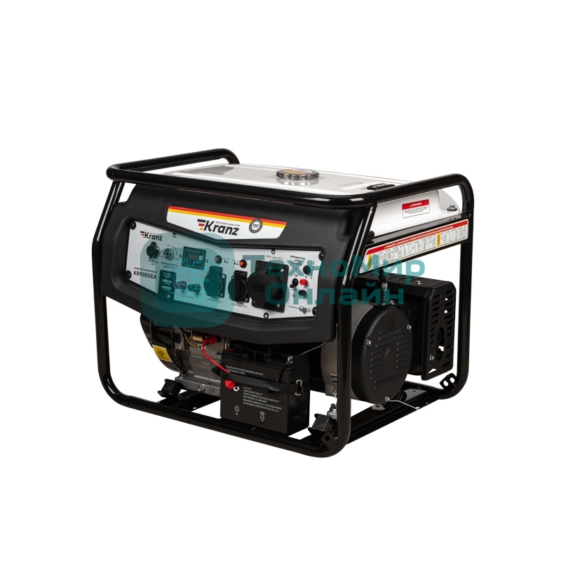 Генератор бензиновый Kranz KR8000EA, 8кВт, 25л, коннектор автоматики, электростартер