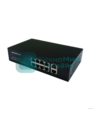 Коммутатор неуправляемый NEOMAX NMS-110PoE-100-S, 10 портов 100 Mbps, 8xPoE, металл