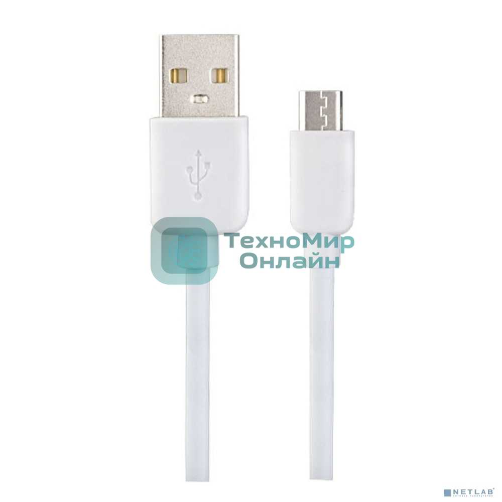 Кабель PERFEO USB2.0 A вилка - Micro USB вилка, белый, 1 м, бокс (U4007)