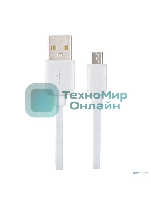 Кабель PERFEO USB2.0 A вилка - Micro USB вилка, белый, 1 м, бокс (U4007)