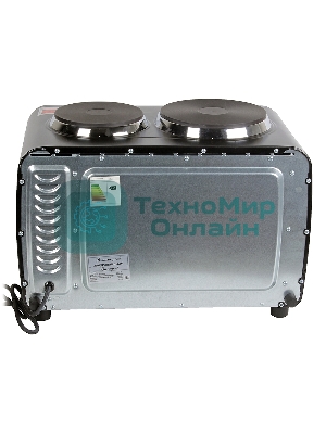 Мини-печь Великие реки Днепр-1, черный, 3200 Вт, 30 л, 2 конфорки