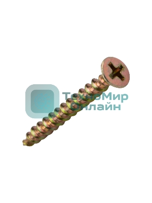 Саморез оконный Kranz острый, 4.1х40, желтый цинк, короб (500 шт./уп.)