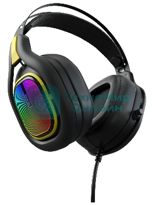 Гарнитура GMNG HS-L630G чёрный/жёлтый, проводная, подсветка