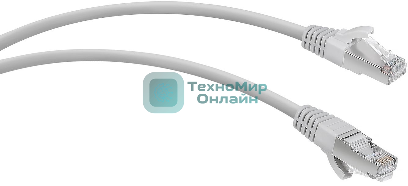 Патч-корд WRline WR-PC-RJ45-FTP-5E-0.3-GY F/UTP общий экран RJ-45 вил.-вилка RJ-45 cat.5e 0.3м серый LSZH (уп.:1шт)