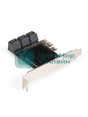 Контроллер ExeGate EXE-516 (PCI-E x4 v3.0, SATA3 6Gb/s, 6 int, ASMedia Chipset ASM1166)