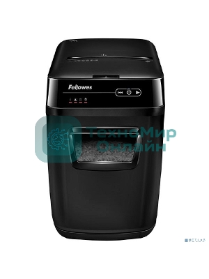 Шредер Fellowes AutoMax 150C FS-46801(01/02)* (секр.P-4)/фрагменты 4x38 мм,/150лист./32лтр./Уничт:скрепки, скобы, пл.карты,CD диски
