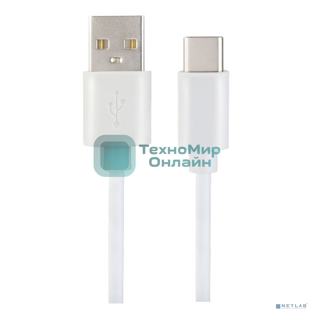 Кабель PERFEO USB2.0 A вилка - USB Type-C вилка, белый, 1 м, бокс (U4704)